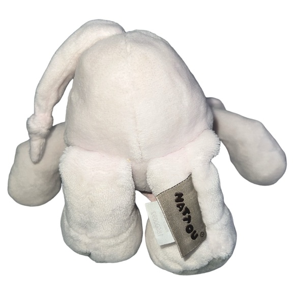 NATTOU PINK MOUSE BUTTERFLIES BANDANA BOW LOVEY 12” INCHES PLUSH STUFFED ANIMAL - Picture 5 of 9